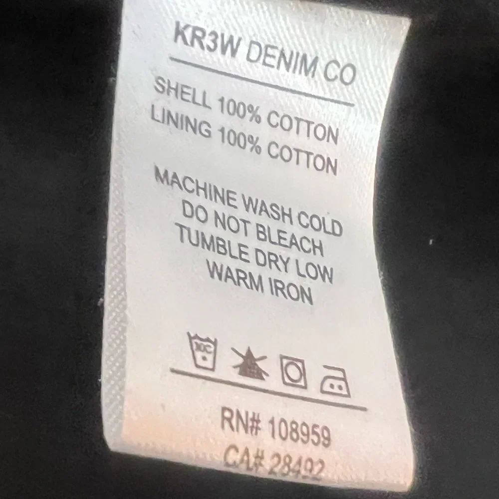 KR3W Denim Men's Black Utility Jacket Sz S - Picture 7 of 10